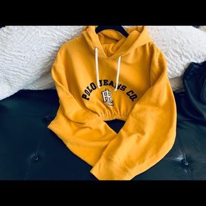 Custom Vintage Designer Ralph Lauren Crop Hoodie